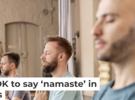 Many yoga classes end with the instructor explaining ‘namaste’ as ‘the divine in me bows to the divine in you.’ Luis Alvarez/DigitalVision via Getty Images